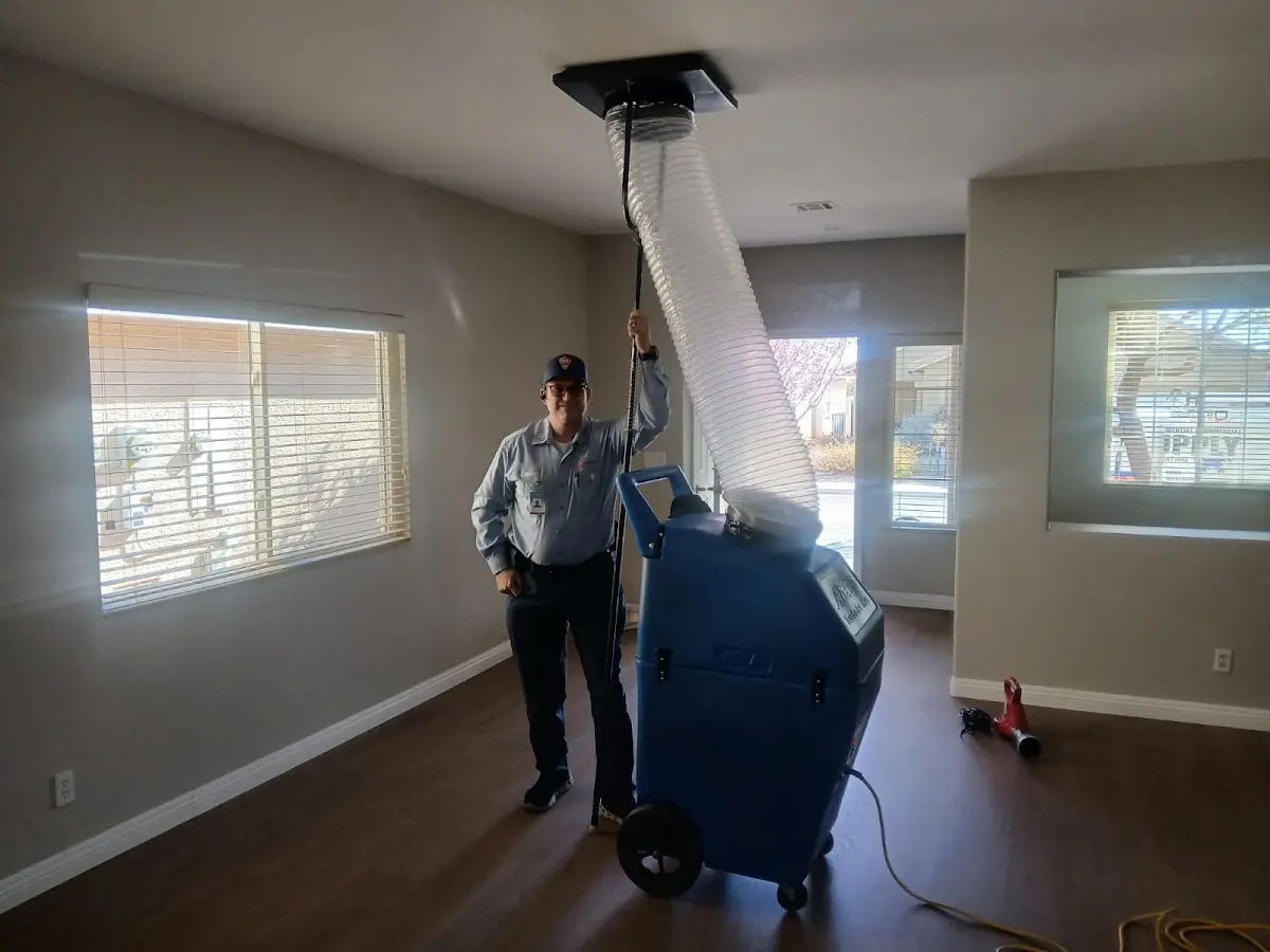 Professional Dryer Vent Cleaning work inside a Kimball home